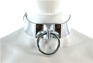 jumbo bondage ring clear vinyl fetish collar